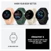 image:imageGarmin vvoactive 6 Health and Fitness GPS Smartwatch  AMOLED Display Up to 11 Days Battery Metallic Jasper Green with Matching BandPink Dawn